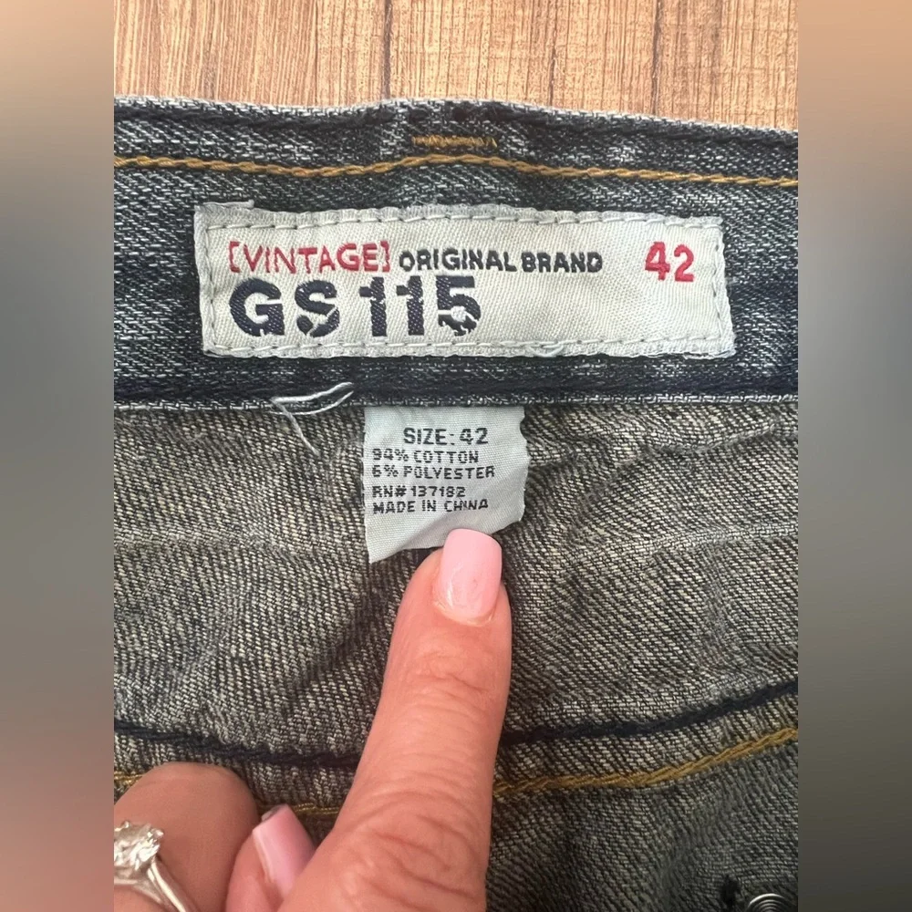GS 115 Vintage Original‎ Brand Size 42 Mens Jeans Distressed medium Wash A/3